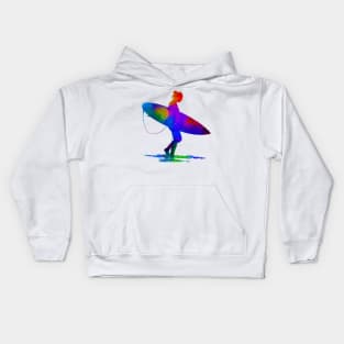 Surf Splash Girl Kids Hoodie